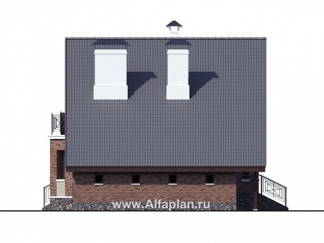 «Регенсбург Плюс» - коттедж в немецком стиле с террасой и с цокольным этажом - превью фасада дома