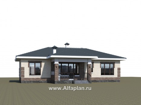 Проекты домов Альфаплан - «Авалон» - стильный одноэтажный дом - превью дополнительного изображения №3