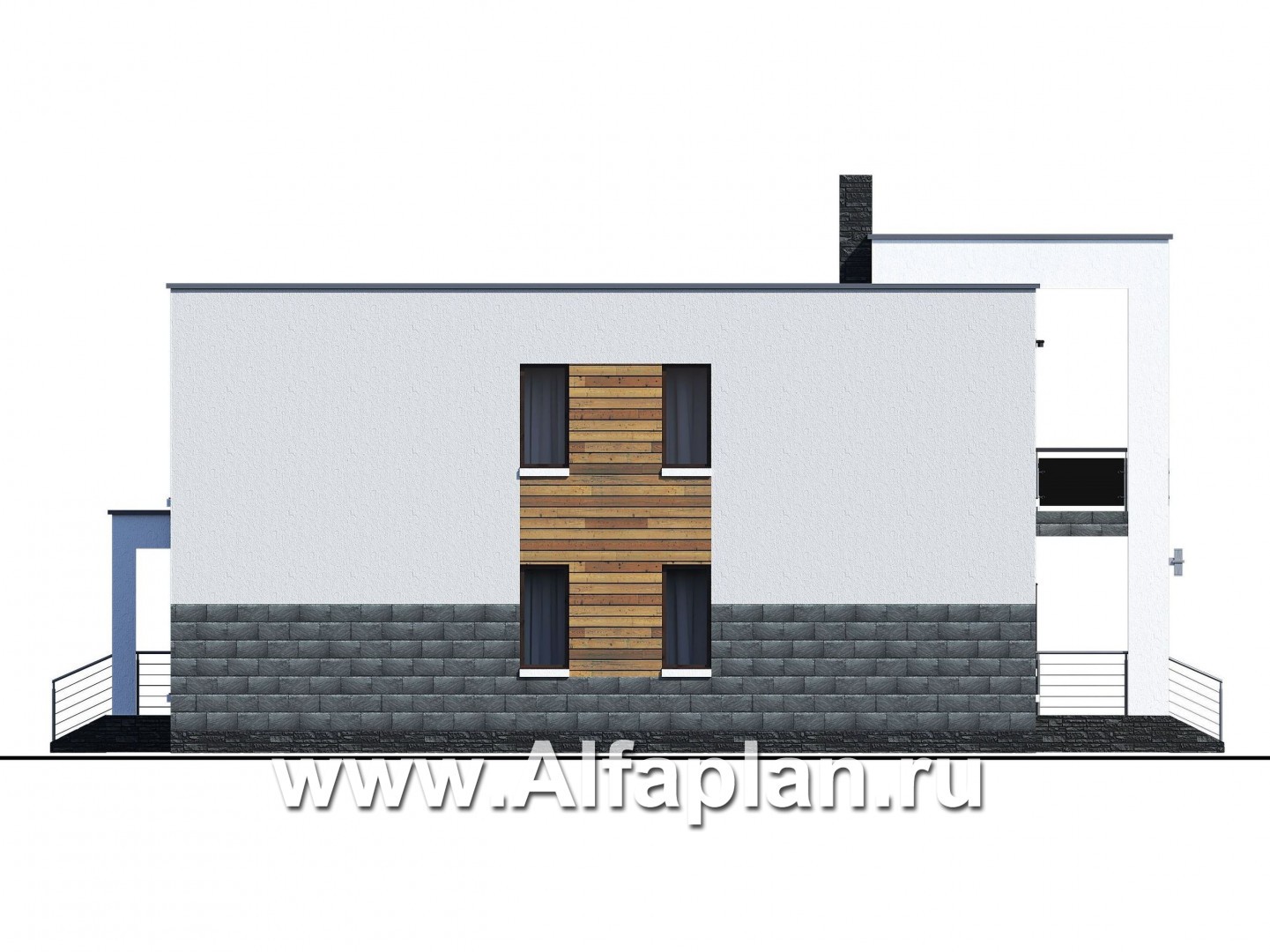 Проекты домов Альфаплан - 581E - изображение фасада №2
