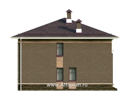 Проекты домов Альфаплан - "Римские каникулы" - проект дома в классическом стиле - превью фасада №3