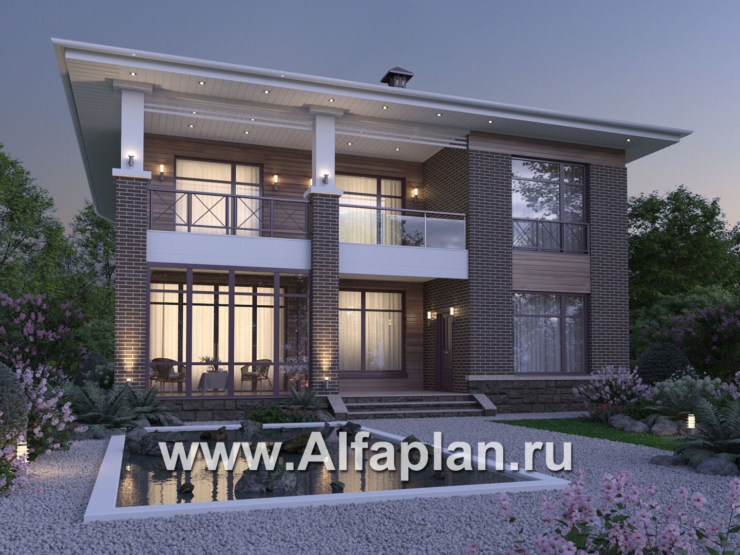 Проекты домов Альфаплан - "Римские каникулы" - проект дома в классическом стиле - дополнительное изображение №3