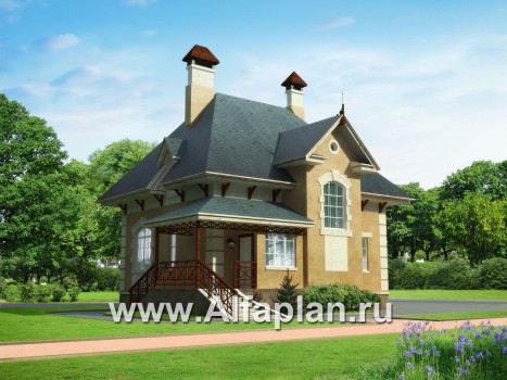 Проекты домов Альфаплан - «Шале Малек» - компактный загородный дом для небольшого участка - превью дополнительного изображения №1