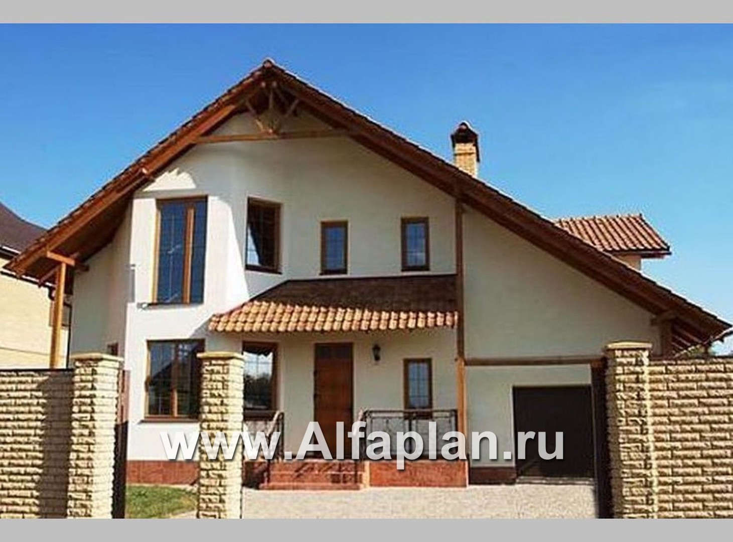 «Регенсбург» - проект дома из газобетона, с эркером и с гаражом, в немецком стиле - дизайн дома №3