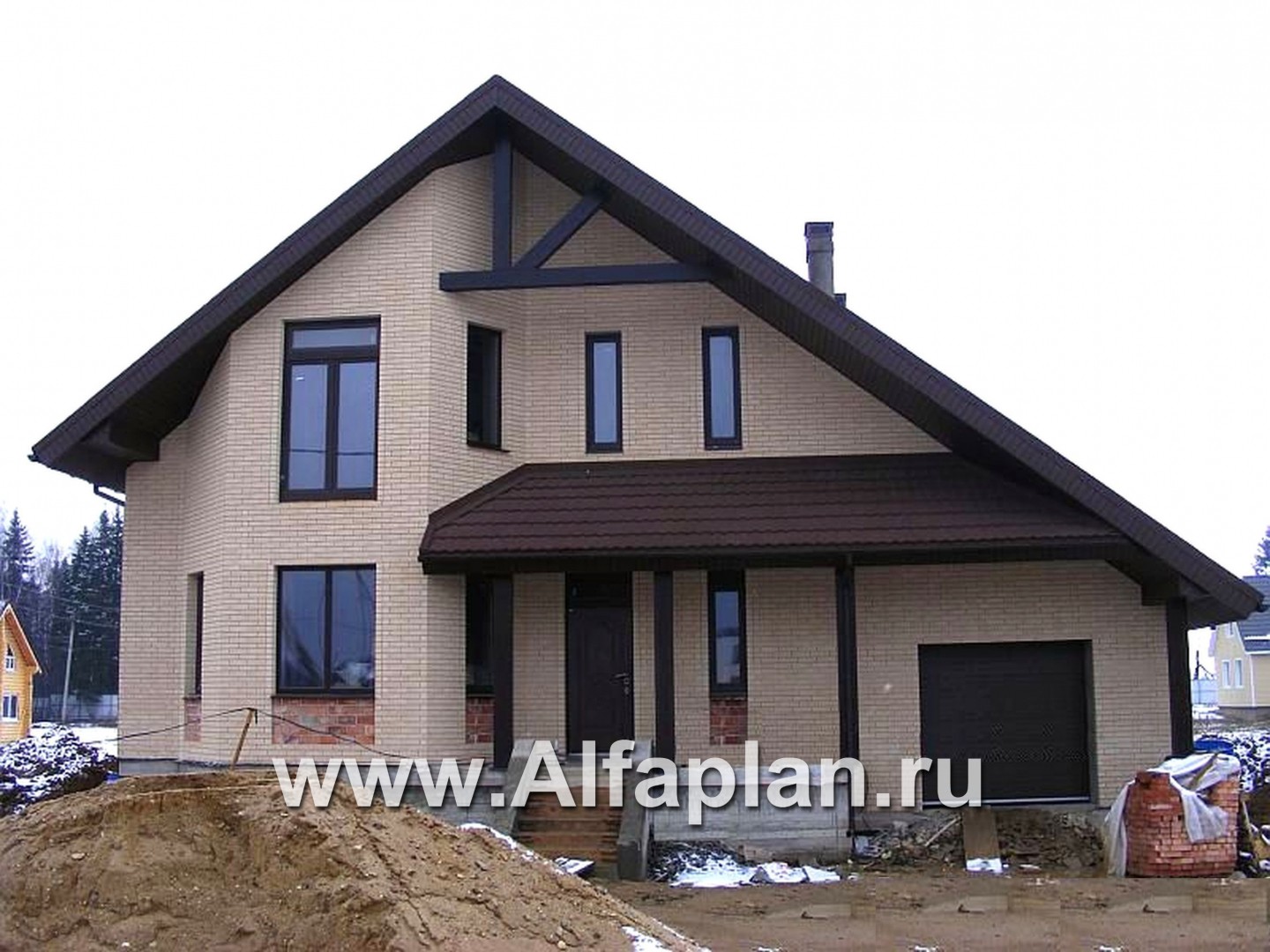 «Регенсбург» - проект дома из газобетона, с эркером и с гаражом, в немецком стиле - дизайн дома №4