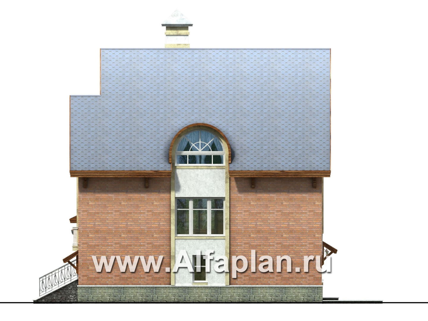 Проекты домов Альфаплан - «Индиго» - дом, в котором все есть - изображение фасада №2