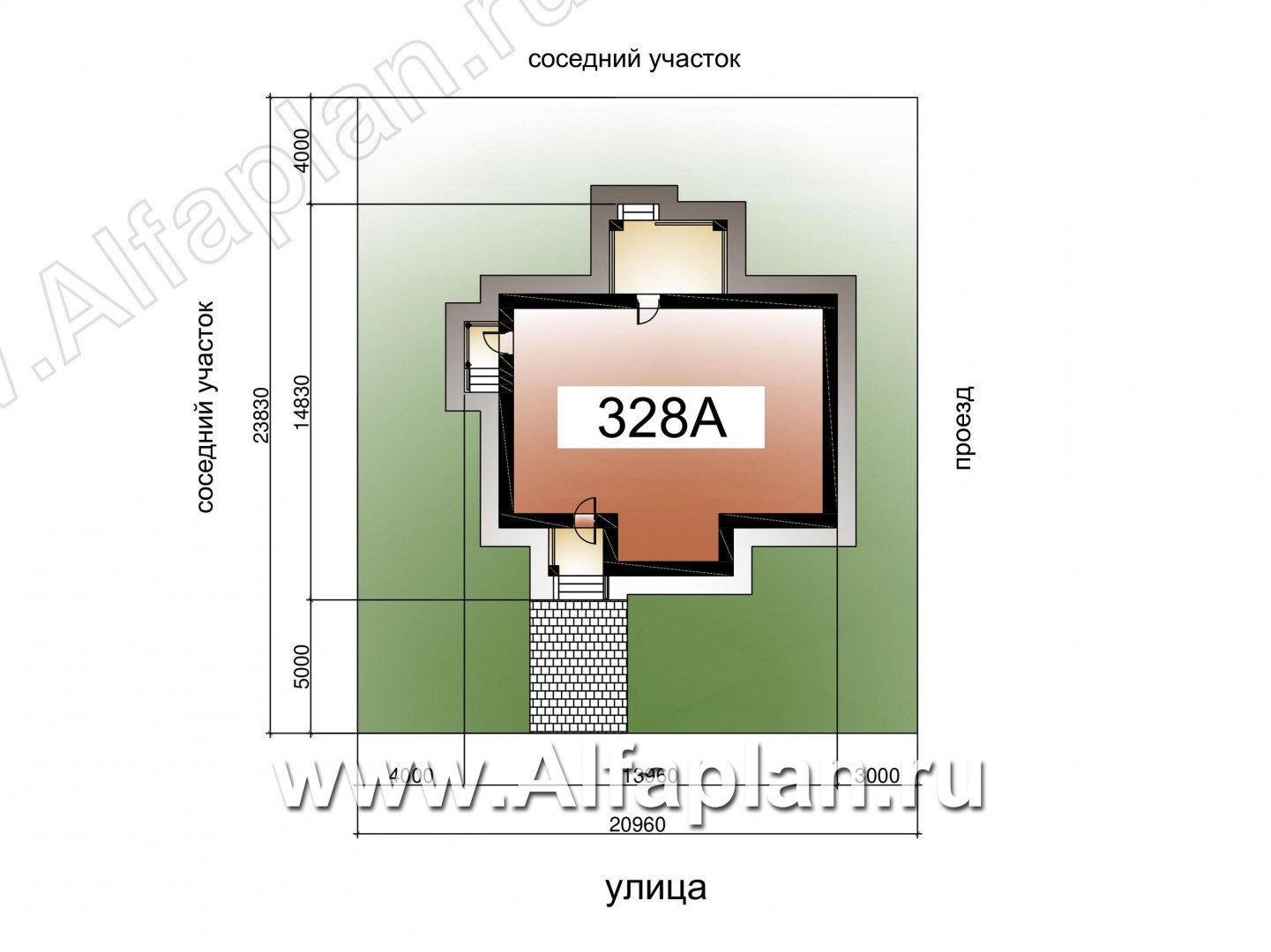 «Простоквашино» - проект дома с мансардой, из газобетона, с террасой, планировка мастер спальня - дизайн дома №2