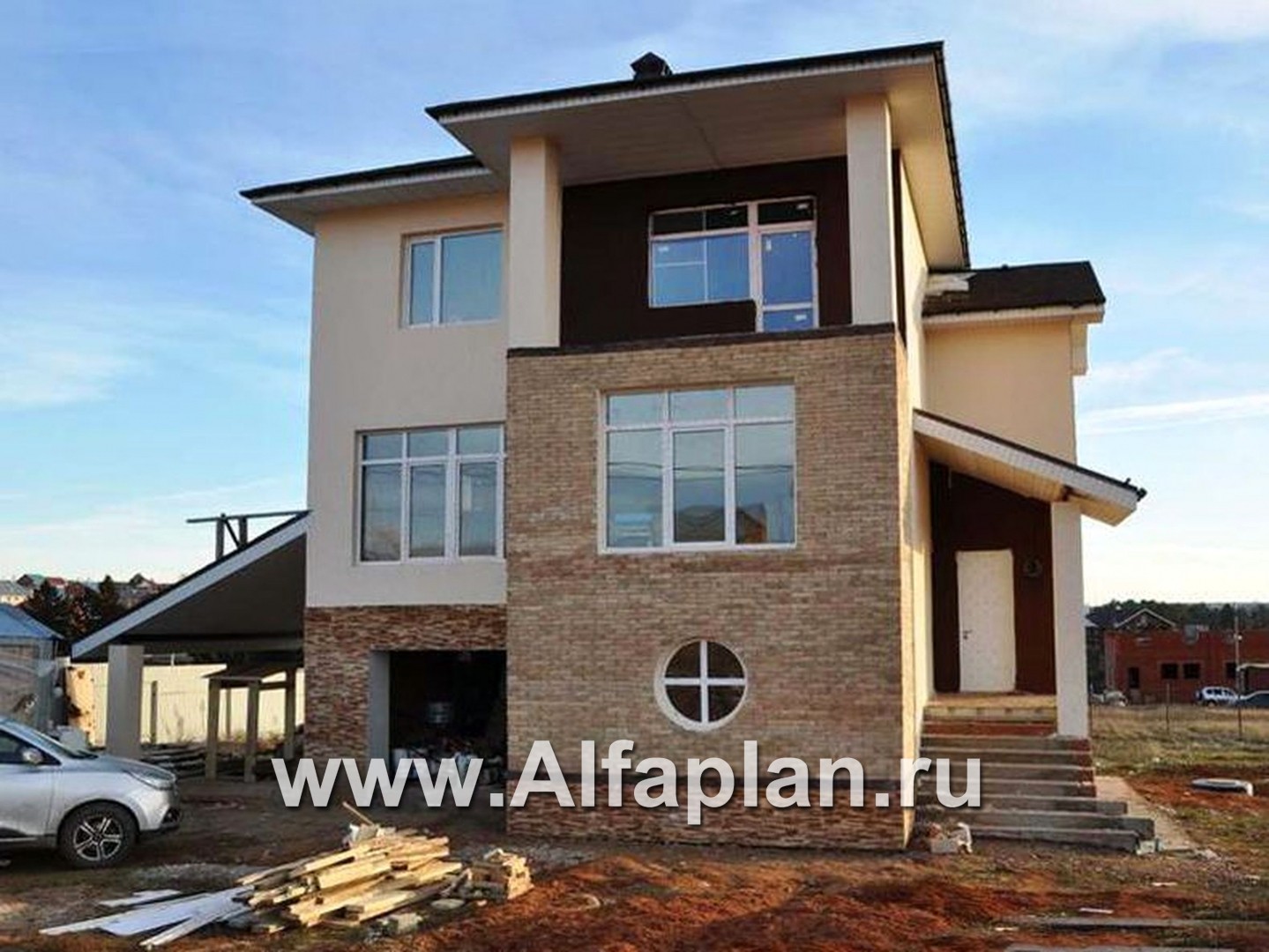 Проекты домов Альфаплан - «Аура» - комфортный дом в современном стиле - дополнительное изображение №1